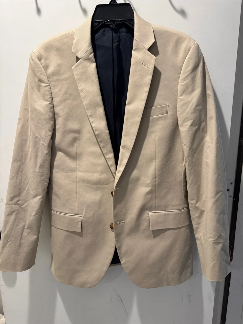 J. Crew Khaki Sport Coat with Navy Lining